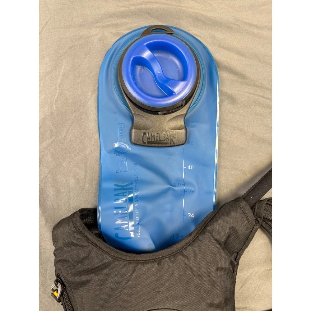 CamelBak Classic Hydration Pack Black Grey Hiking Biking Backpack with Tube Cap